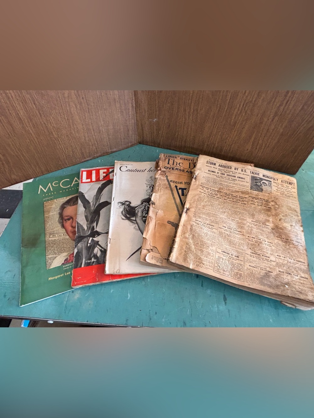 5 vintage magazines ephemera 1920’s 1930’s scrapbook journal bundle Life McCalls